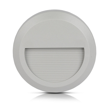 LED svítidlo na schodiště 2W 4000K kulaté šedé krokové světlo VT-1142 V-TAC