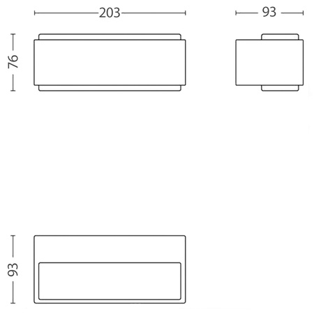 Zahradní lampa LED nástěnná lampa STRATOSPHERE myGarden 2x4.5W 4000K IP44 Horní-spodní antracit PHILIPS