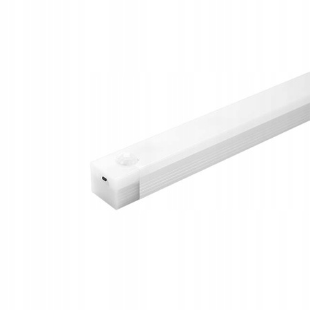 LED lišta na nábytek pod skříňovou lampu 3W 4500K s pohybovým senzorem 50cm stříbrná