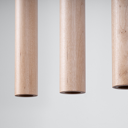 PASTELO 5L 5xG9 Dřevěné moderní stropní závěsné svítidlo SOLLUX