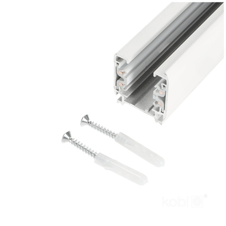 Osvětlovací přípojnice 3-vodičová 1m bílá Kobi