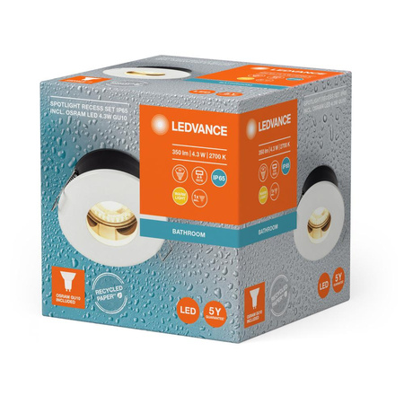 Podomítkové svítidlo GU10 4.3W 280lm 230V IP65 2700K Teplá bílá Ra ? 90 LED SPOT LEDVANCE