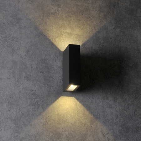 LED nástěnná elevace grafitová horní/spodní část 2x2.5W 4000K Neutrální bila ORLEAN GOLDLUX (Polux)