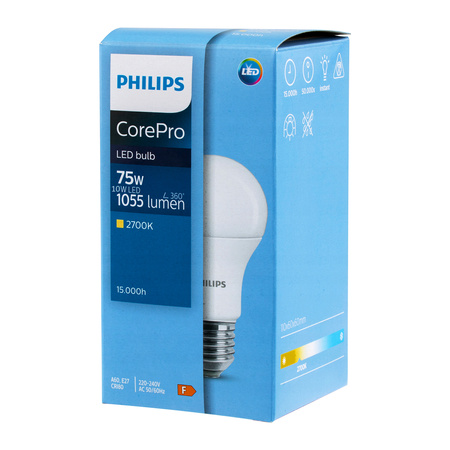 LED žárovka E27 A60 10W = 75W 1055lm 2700K Warm PHILIPS