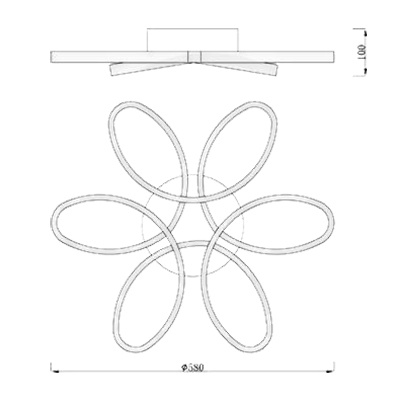 GALAXIS VIRGO 72W LED stropní svítidlo černé + dálkové ovládání