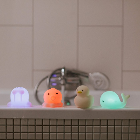 Sada 4x dětské noční LED světlo 0,4W Multicolour RGB Battery White MARY'S SEA KIT