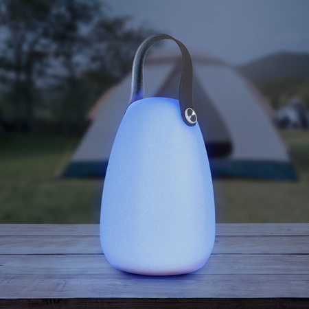 Solární kempingová lampa 2W 3000K RGBW bílá IP44 se soumrakovým senzorem Canaria Sanico Goldlux