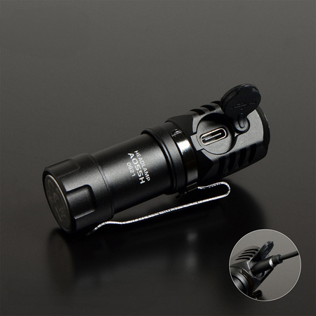 LED dobíjecí vodotěsná čelová svítilna 10W 600lm 5700K A055H VIDEX