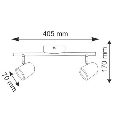 Stropní/nástěnné svítidlo nastavitelné 8.4W LED RAWI 2 černá 3000K GOLDLUX (Polux)