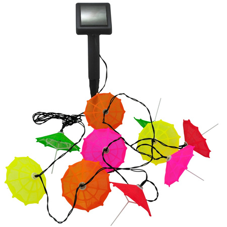 Solární LED PARASOLY zahradní girlanda 6500K vícebarevná GOLDLUX (Polux) 5901508311559