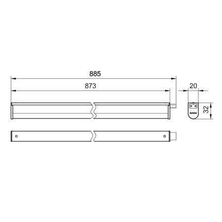 LED 9,6W 90cm CCT White Projectline Batten PHILIPS skříňové svítidlo