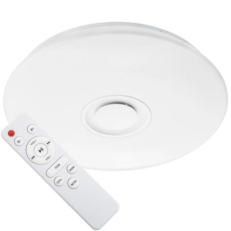 LED PLAIN 50cm kulatá stropní lampa RGBW 3000K-6500K + dálkové ovládání BLUETOOTH SPEAKER