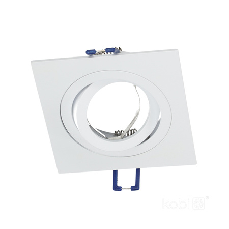 Halogenové zapuštěné bodové svítidlo GU10 pro zápustnou montáž Mesh White Square Kobi