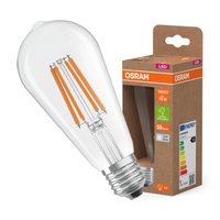 LED žárovka ST64 E27 5W = 75W 1055lm 4000lm Neutrální 330° vlákno CLASSIC ENERGETICKÁ ÚSPORNOST Osram