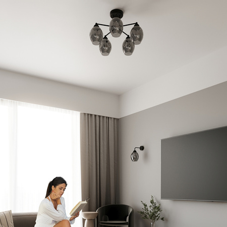 FILLAN 3 lustrové stropní svítidlo 3xE27 černé Moderní SOLLUX