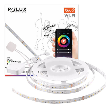 LED pásek 230V 20W RGB + CCT IP65 TUYA WIFI Smart 5m