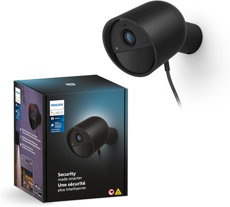 Venkovní kamera Bezpečná kabelová černá Noční vidění IP65 PHILIPS HUE WIFI Zigbee 