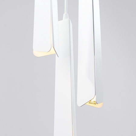 PRYSM 3P 3xG9 Bílá skandinávská stropní závěsná lampa SOLLUX