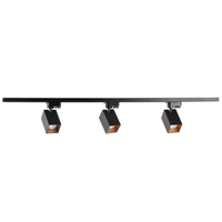 Sanico Goldlux 1-fázová kolejnicová sada + 3x GU10 Black Gold SQUARE reflektor Sanico Goldlux