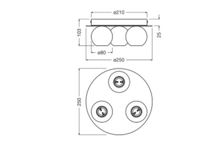 Povrchová dekorativní stropní lampa E27 Vícebarevný dekor Ledvance
