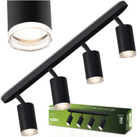 Nástěnné svítidlo LED Spot Reflector 4x GU10 IP44 ADERO Black Lumiled