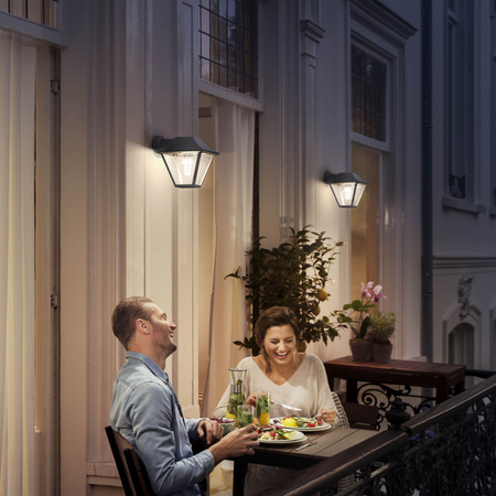 Zahradní lampa LED nástěnná lampa ALPENGLOW myGarden E27 IP44 Lucerna pro péřové antracitové PHILIPS