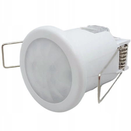 PIR pohybový a soumrakový senzor. zapuštěný 360°. 8m. vnitřní bílý