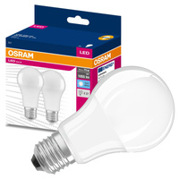 2x LED žárovka E27 A60 10W = 75W 1055lm 4000K Neutrální bila 200° OSRAM HODNOTA