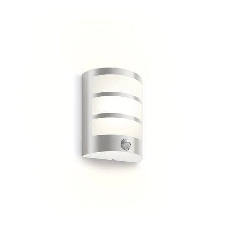 PYTHON 3,8W zahradní lampa LED s čidlem pohybu 2700K teplá IP44 stříbrná PHILIPS