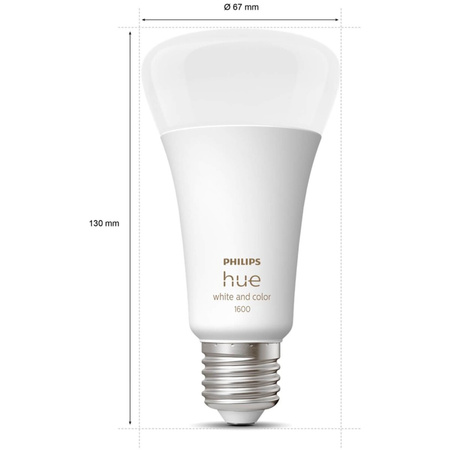 LED žárovka E27 A67 13,5W CCT RGB PHILIPS HUE White & COLOR Ambiance Bluetooth Zigbee