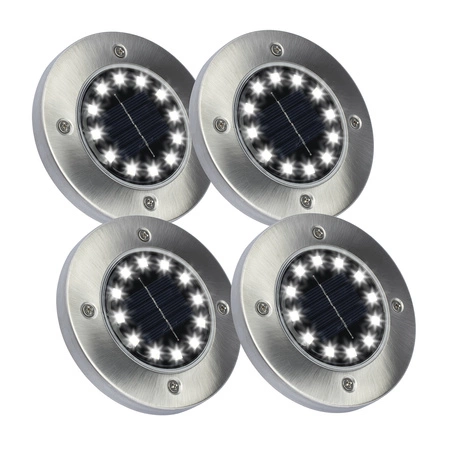 4x Zahradní lampa 12x LED SOLÁRNÍ ZEMNÍ IP44