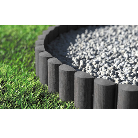 Zahradní palisádový plot Border Lawn Edging 4 ECO Graphite 2,4 m Silný mrazuvzdorný CELLFAST