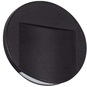 Schodišťové světlo LED 0,8W 15lm 3000K Warm Round Black Erinus Kanlux