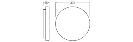 Plafond LED stropní svítidlo 46010W 2660lm 3000K - 4000K CCT Povrchová montáž bílá 33cm Povrch Ledvance