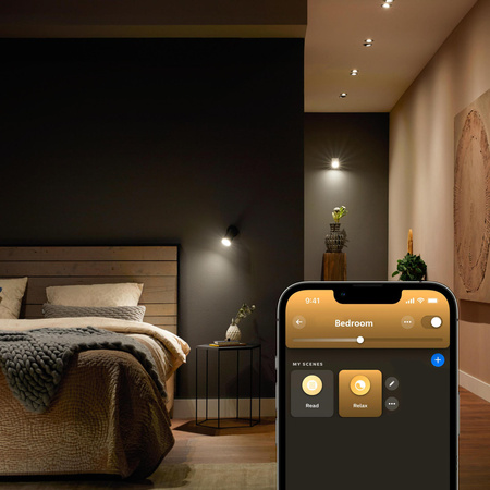 LED žárovka GU10 s reflektorem 4,2W = 50W 400lm 2700K teplá bílá SMART Smart Bluetooth ZigBee White Philips HUE