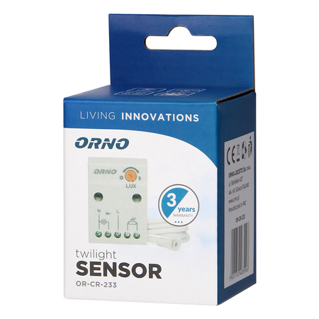 Soumrakový spínač s hermetickou externí sondou 2300W IP65 bílý ORNO