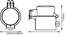 Inteligentní externí zásuvka EU 230V 3600W 16A Kompatibilní s dálkovým ovladačem SMART+ WiFi Ledvance