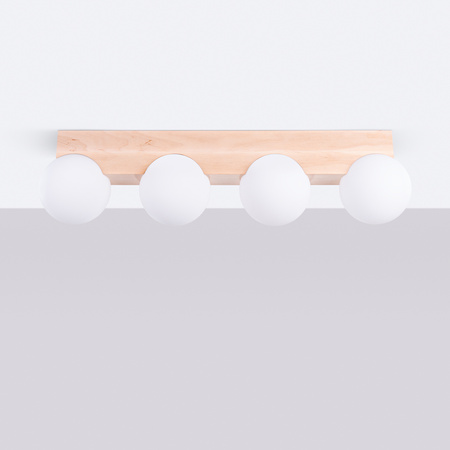 Stropní svítidlo 4x G9 Natural Wood BULBO Peach Puff SL.1685 Sollux