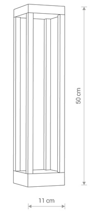 Venkovní zahradní lampa STRUCTURE LED 8145 IP54 13W 3000K Pole Black Nowodvorski