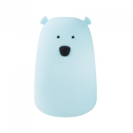 Dětské noční LED světlo 0,4W 3000K teplá bílá + RGB USB dobíjecí 1200mAh modré + dálkové ovládání VELKÝ MÉĎA MÁRIE