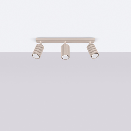 Reflektorové stropní svítidlo 3x GU10 Hliník Taupe Carbon Deep Space SL.1764 Sollux