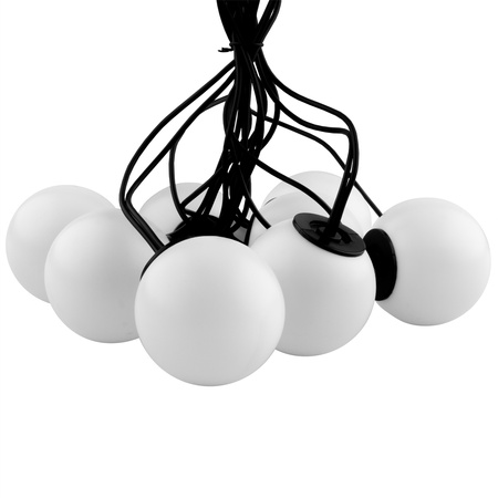 Vánoční girlanda 8x LED bateriový. dekorativní. sněhuláci. duchové. 4.33 m. hrací. bílá + USB C