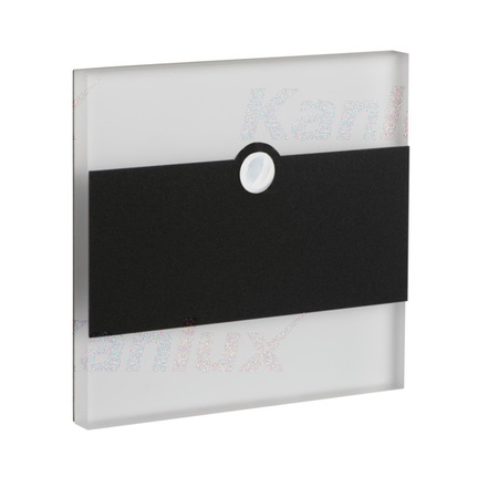 Dekorativní schodišťové svítidlo LED TERRA Black 0.8W 13lm 3000K Teplá bílá Motion Sensor Kanlux