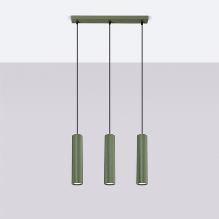 Stropní závěsné svítidlo Tuba Spot 3x GU10 Olive Carbon Deep Space SL.1613 Sollux