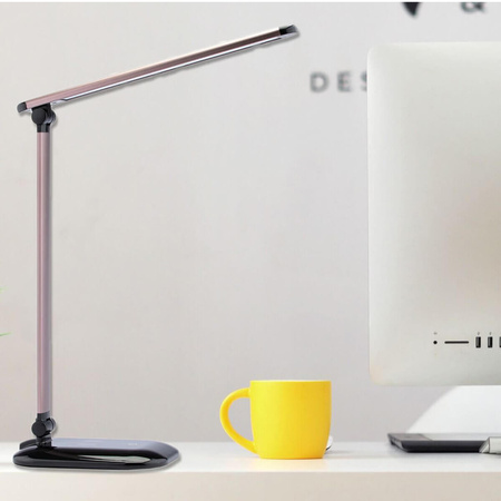 LED noční stolní lampa 5W 4500K USB stmívatelná dotyková s QI nabíječkou