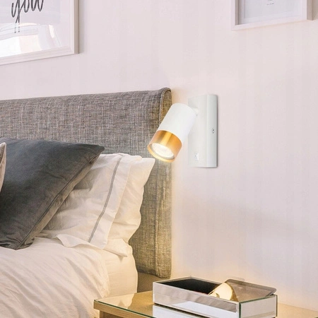 Nástěnné svítidlo Reflektor Nástěnné bodové svítidlo pro čtení GU10 White Gold Masterled