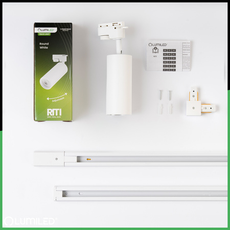 3m kolejnicové lišty + 5x GU10 LED reflektor Bílá