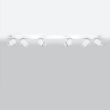 MERIDA stropní svítidlo 6xGU10 Reflektor Halogenové svítidlo Pohyblivé 118cm Bílé SOLLUX