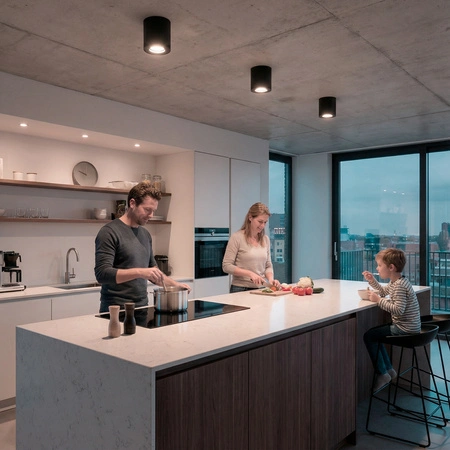 Povrchová montáž HALOGENOVÉ Spot Tuba Pevná EGIO GU10 LUMILED Kulatá IP44 Černá 83mm