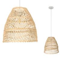 Bambusová dekorativní závěsná lampa E27 Rango Kobi